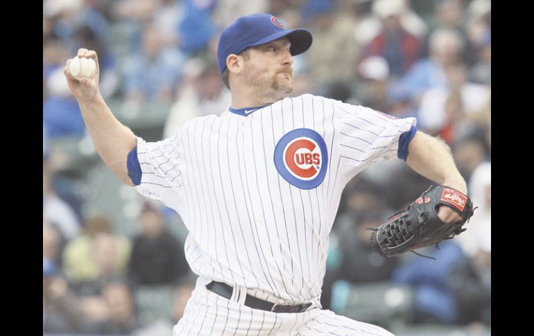 Ryan Dempster, lanzador abridor de los Cachorros de Chicago, abanicó a 11 rivales. AP  /