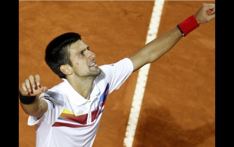 Novak Djokovic celebra su victoria en el Masters  1000 de Roma donde superó a Nadal. REUTERS  /