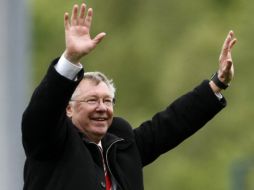 Alex Ferguson festejando su campeonato en la Liga Premier. AP  /