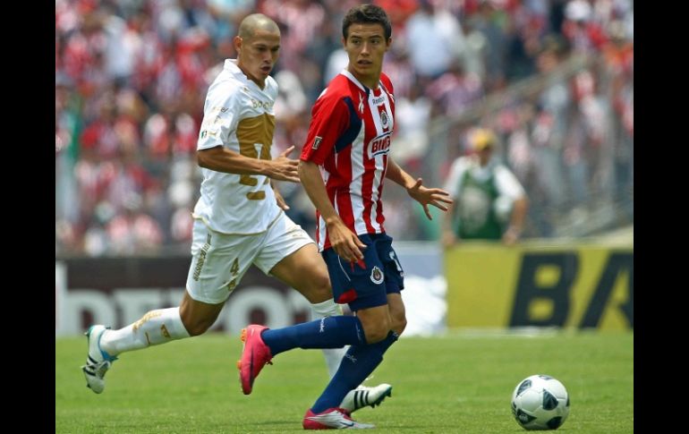 Erick 'Cubo' Torres durante el partido de 'vuelta' ante Pumas. MEXSPORT  /