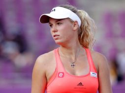 Caroline Wozniacki, durante el encuentro ante la estadounidense Varvara Lepchenko. EFE  /