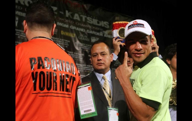 El boxeador mexicano, Juan Manuel Márquez, en Las Vegas, Nevada. MEXSPORT  /