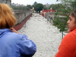 La granizada que cayó sobre Tlaxcala el 15 de mayo, provocó severos daños en algunos municipios. NOTIMEX  /