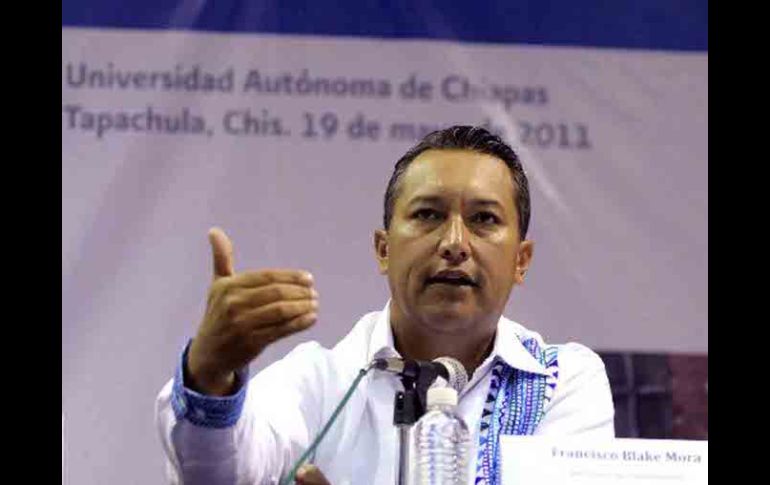 Durante una gira por Chiapas, Francisco Blake Mora participó en un seminario sobre la nueva Ley de Migración. EL UNIVERSAL  /