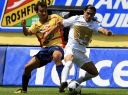 Francisco Palencia fue quien puso en ventaja a Pumas durante el partido de 'ida' en el Estadio Morelos. MEXSPORT  /