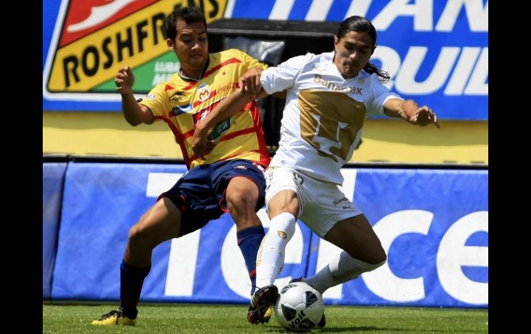 Francisco Palencia fue quien puso en ventaja a Pumas durante el partido de 'ida' en el Estadio Morelos. MEXSPORT  /