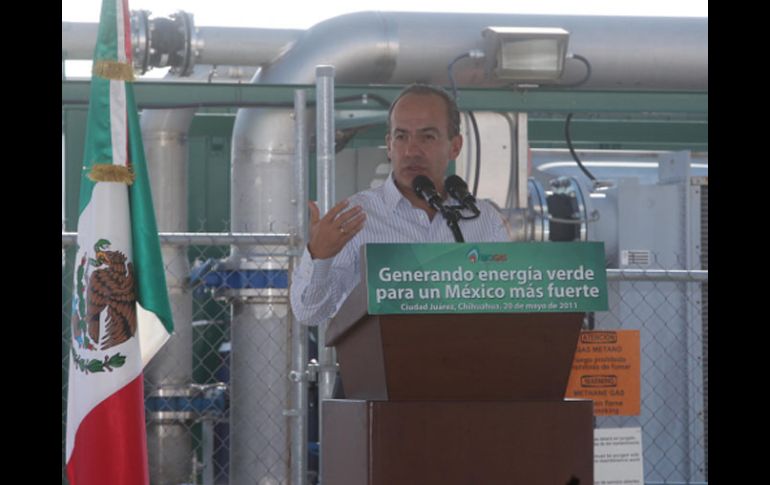 El Presidente Felipe Calderón presumió la reducción en 60% de los homicidios  en Ciudad Juárez, ayer. ARCHIVO  /