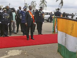 Alassane Ouattara durante la ceremonia de juramentación. EFE  /