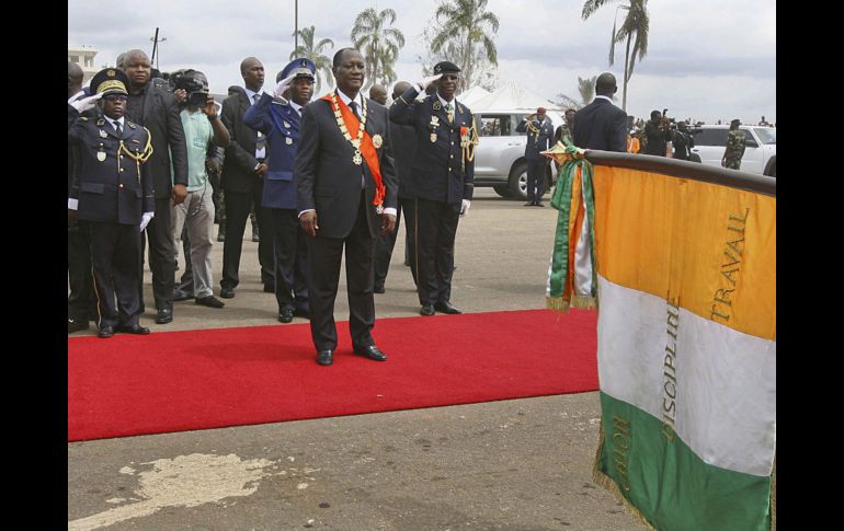 Alassane Ouattara durante la ceremonia de juramentación. EFE  /