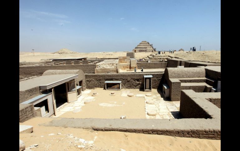 Vista general del recién abierto el complejo funerario del Imperio Nuevo en Saqara, a 30 kilómetros de El Cairo, Egipto. EFE  /