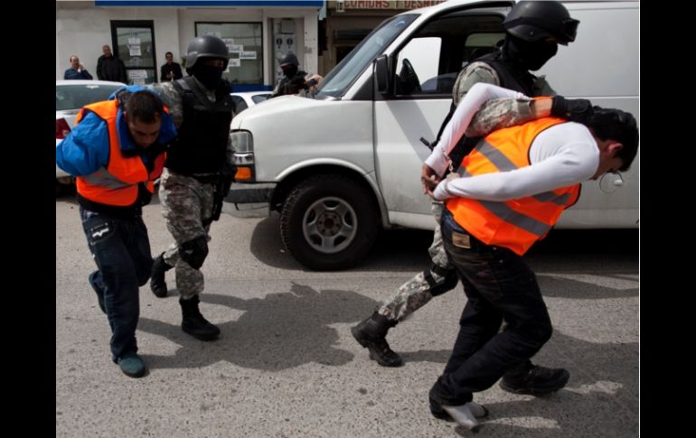 Los detenidos y objetos asegurados fueron puestos a disposición de un agente adscrito a la SIEDO. ARCHIVO  /