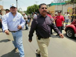 José Luis Hernández señaló que el caso del desvío se desahogará en tribunales. Ayer visitó la colonia Balcones de la Cantera.A. GARCÍA  /