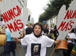 Simpatizantes del aspirante de izquierda se manifiestan contra Keiko Fujimori en Lima. REUTERS  /