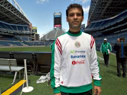 Rafael Márquez durante una sesión de entrenamiento con la Selección Mexicana en Seattle. MEXSPORT  /