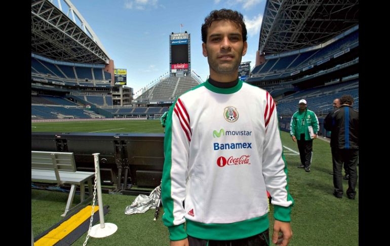 Rafael Márquez durante una sesión de entrenamiento con la Selección Mexicana en Seattle. MEXSPORT  /