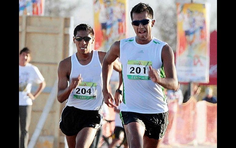 El marchista mexicano, Éder Sánchez, durante caminata celebrada en Chihuahua. MEXSPORT  /