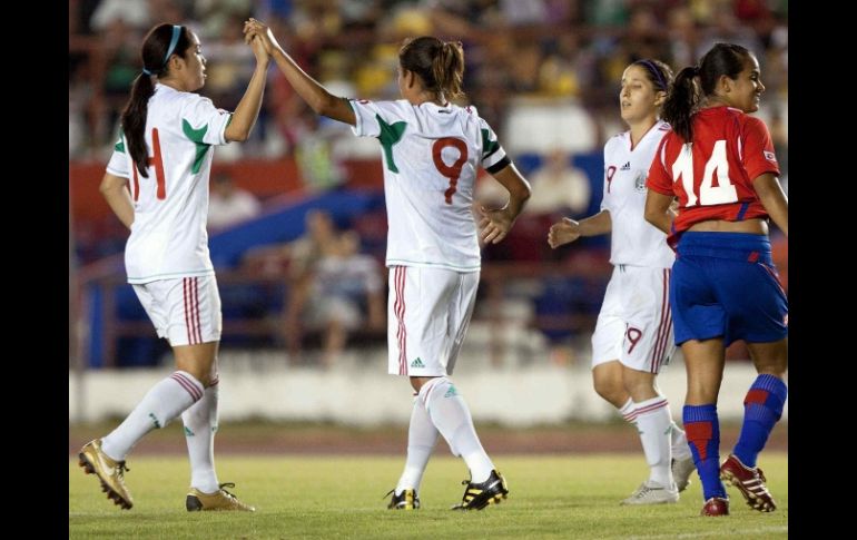 La Selección mexicana femenil, durante partido amistoso ante Costa Rica. MEXSPORT  /