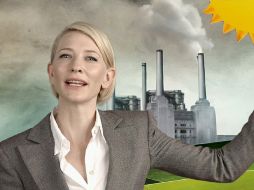 Blanchett aparece en un anuncio de televisión para apoyar un impuesto sobre el carbono propuesto. AP  /