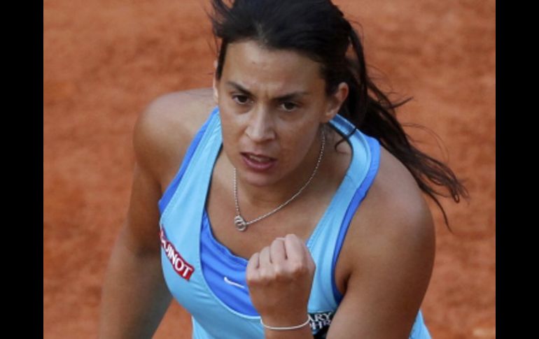 La francesa Marion Bartoli durante el partido de cuartos de final del Torneo Roland Garros. REUTERS  /