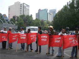 Antorcha Campesina realizó un mitin y marcha rumbo a la Residencia Oficial de los Pinos. NOTIMEX  /