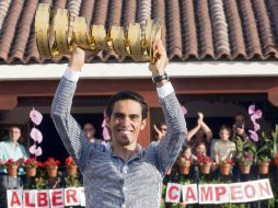 El ciclista español Alberto Contador asegura que terminó muy cansado del Giro de Italia, el cual ganó.NTX  /