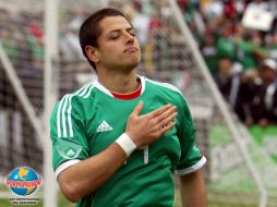 Javier Hernández en el duelo amistoso de México ante Paraguay disputado en el pasado mes de marzo. MEXSPORT  /