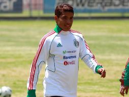 Jonathan dos Santos durante una sesión de entrenamiento con la Selección Mexicana Sub-22. MEXSPORT  /