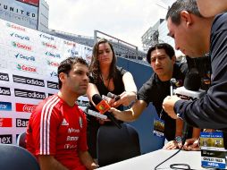 El defensa mexicano, Rafael Márquez, durante conferencia de prensa. MEXSPORT  /