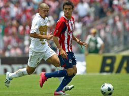 Erick 'Cubo' Torres de Chivas, durante el partido ante Pumas. MEXSPORT  /