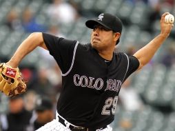 El mexicano lanzó hasta el tercer episodio contra los Cascabeles de Arizona, que finalmente ganaron 5-2. AP  /