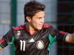 Ulises Davila colaboró ayer con un gol en la victoria de México sobre Hungría. AP  /