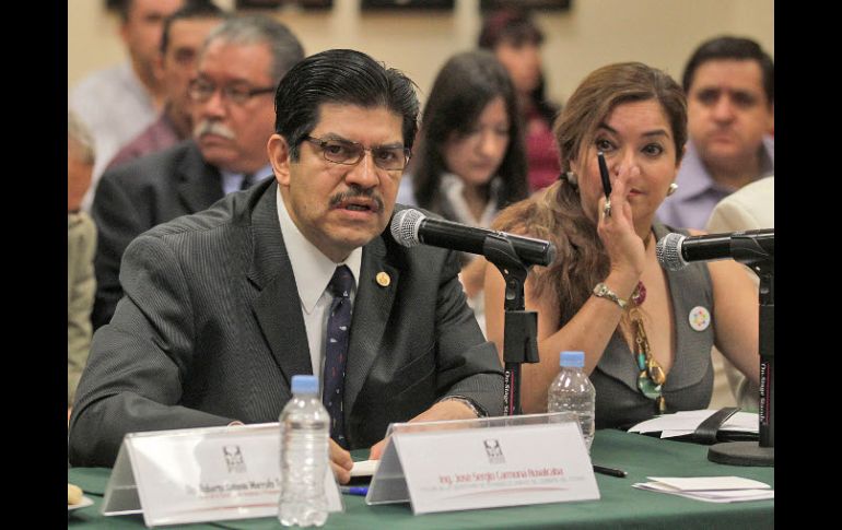 El secretario de Desarrollo Urbano, Sergio Carmona Ruvalcaba, compareció hoy ante los legisladores. S. NÚÑEZ  /