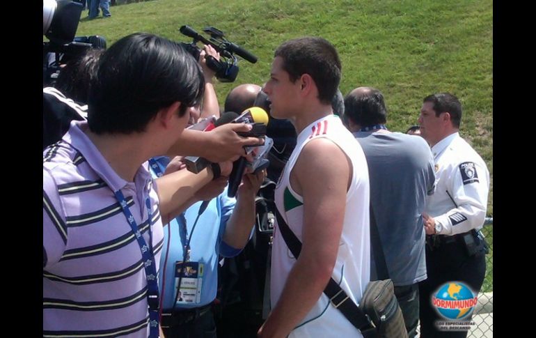 Javier 'Chicharito' Hernández hablo del siguiente rival en Copa Oro. J. GALLARDO  /