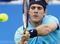 El tenista argentino, Juan Martín del Potro, durante el enfrentamiento ante Denis Istomin. AP  /