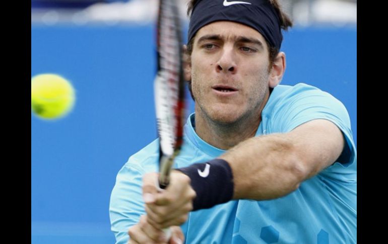 El tenista argentino, Juan Martín del Potro, durante el enfrentamiento ante Denis Istomin. AP  /