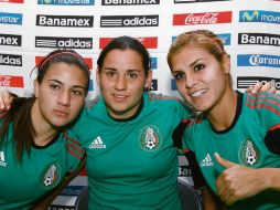 Nayelli Rangel, Érika Vanegas y Marlene Sandoval están ilusionadas por disputar la Copa del Mundo. MEXSPORT  /