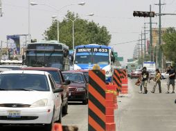 Avance de la repavimentación en Ávila Camacho. M. FREYRIA  /