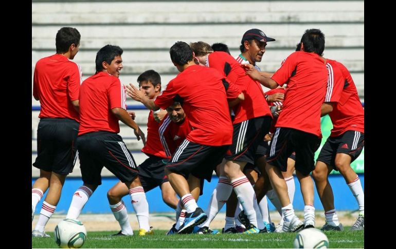 La Selección mexicana Sub-17 entrenando en Morelia. MEXSPORT  /