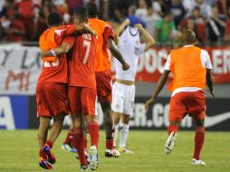 La Selección de Panamá festejando su pasada victoria ante Estados Unidos. EFE  /