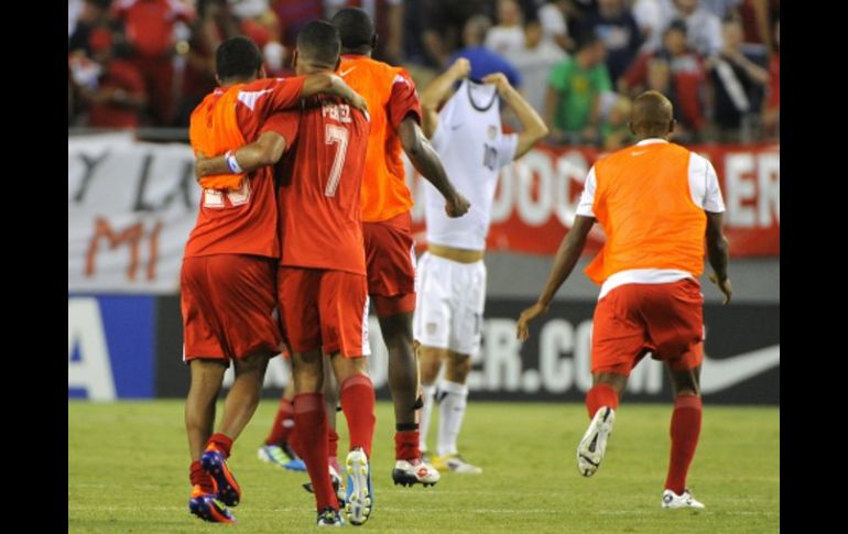 La Selección de Panamá festejando su pasada victoria ante Estados Unidos. EFE  /