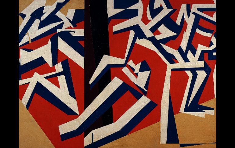 Fotografía del cuadro The Mud Bath (1914), del fallecido artista británico David Bomberg. EFE  /