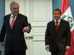 Piñera recibio a Humala en el Palacio de La Moneda. EFE  /