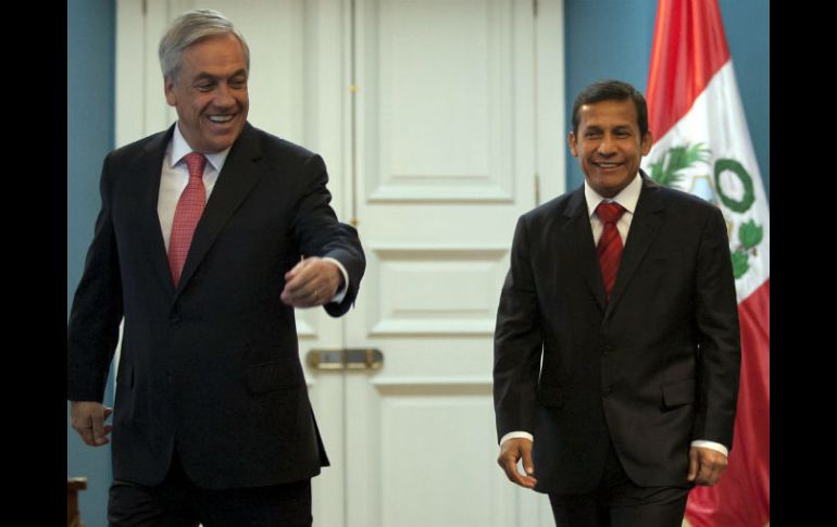 Piñera recibio a Humala en el Palacio de La Moneda. EFE  /