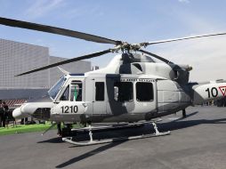 Helicóptero entregado a México como parte de la Iniciativa Mérida. Legisladores reconocen que los apoyos se han retrasado. ARCHIVO  /