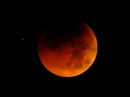 Los noctámbulos de Asia y Africa fueron agasajados el jueves con un eclipse lunar. AFP  /