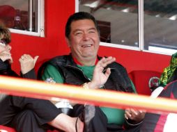 Un día después de obtener su libertad, el empresario Jorge Hank Rhon se dio cita en el estadio Caliente, en Tijuana. EL UNIVERSAL  /