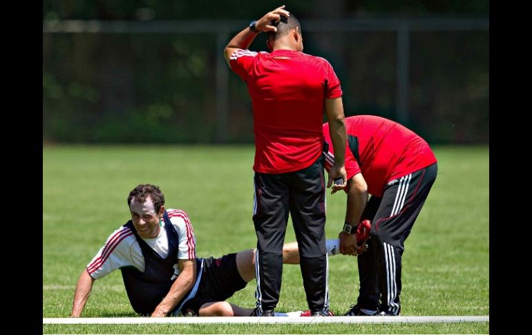 El mediocampista, Gerardo Torrado, durante un entrenamiento con la selección mexicana.MEXSPORT  /