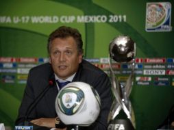 Jérôme Valcke, durante una rueda de prensa.MEXSPORT  /