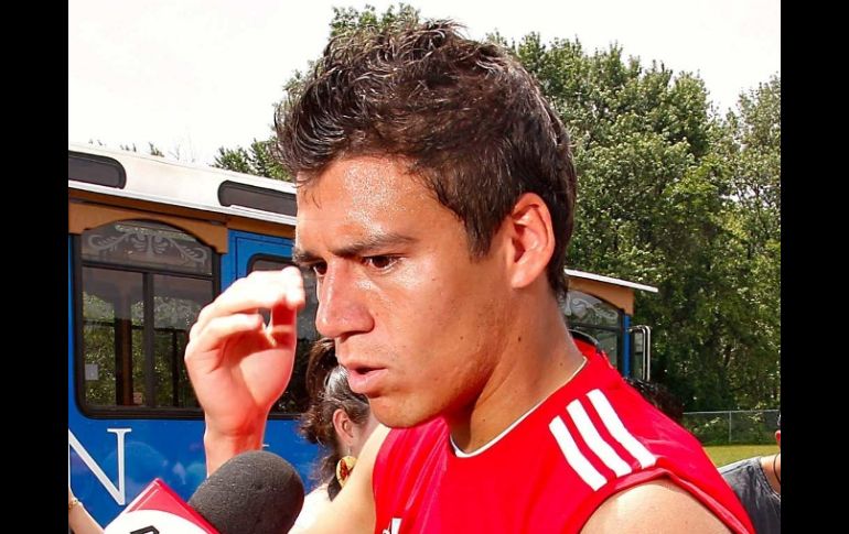 Hector Moreno de México, después de una sesión de entrenamiento en la Copa Oro.MEXSPORT  /