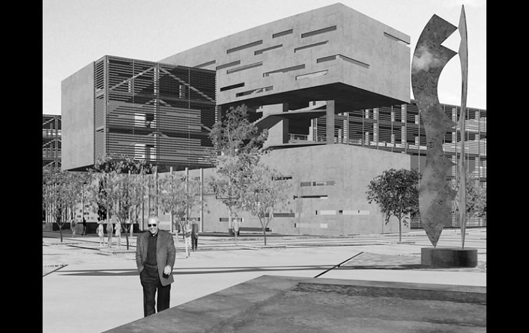 En la imagen, render del nuevo Centro Universitario de Ciencias Sociales y Humanidades (CUCSH). ESPECIAL  /